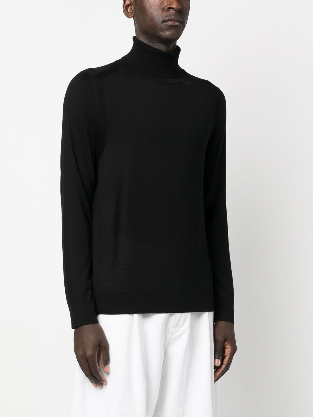 Shop Paul Smith Wool High-neck Jumper In Black