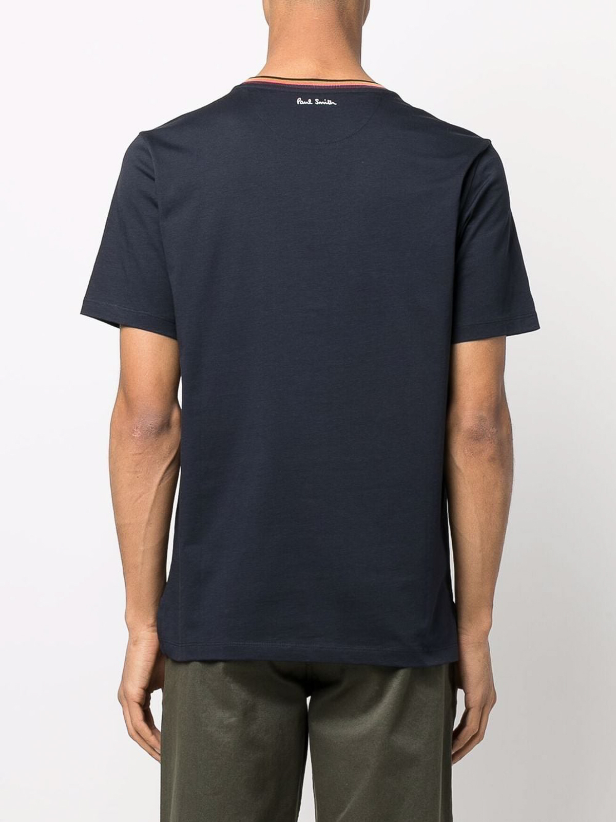 Shop Paul Smith Cotton T-shirt In Blue