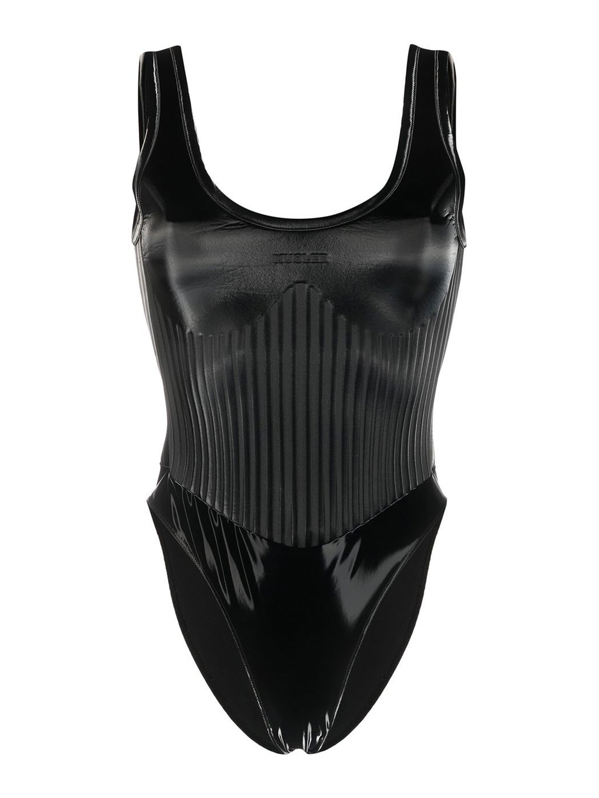 MUGLER GLOSSY BODYSUIT