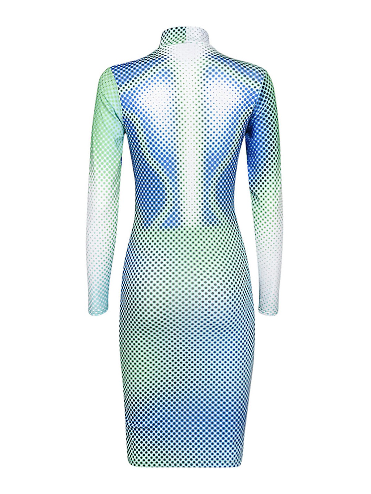 Shop Sinead Gorey Digitally Print Fitted Short Dress In Blue
