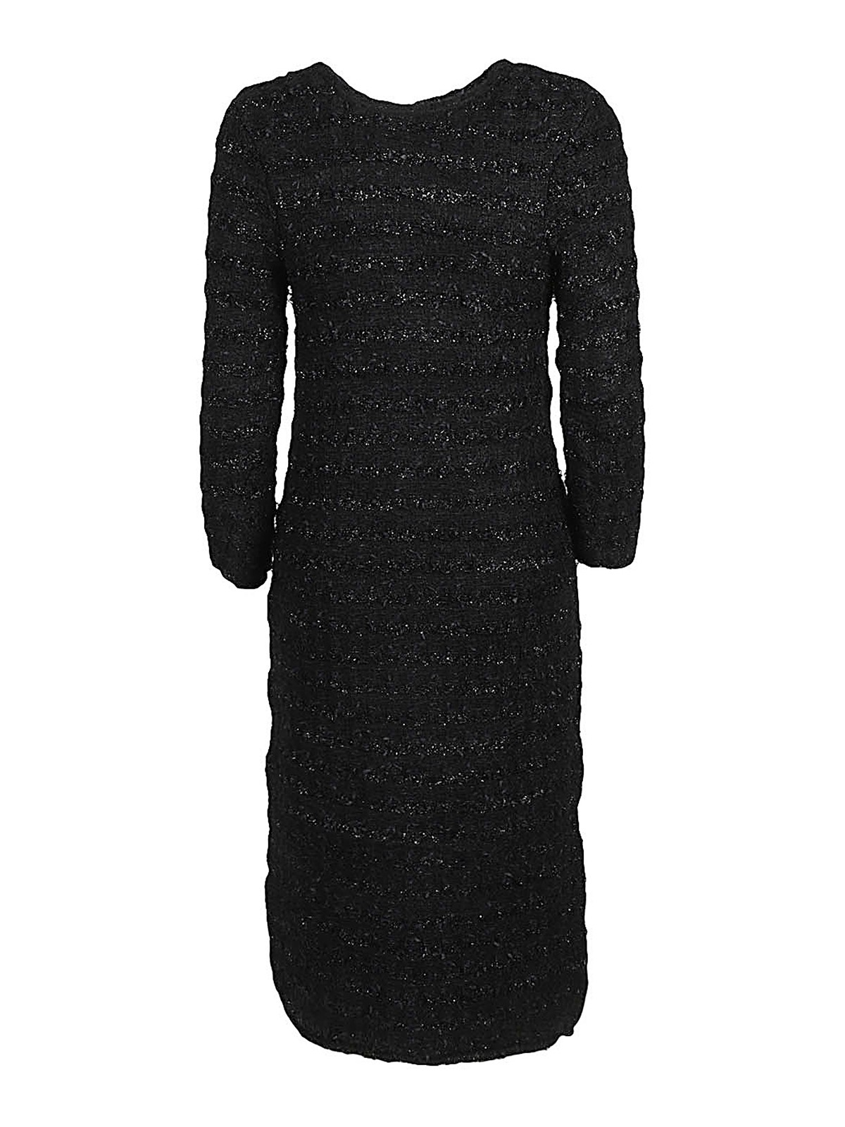 Shop Balenciaga Wool Midi Buttoned Dress In Black
