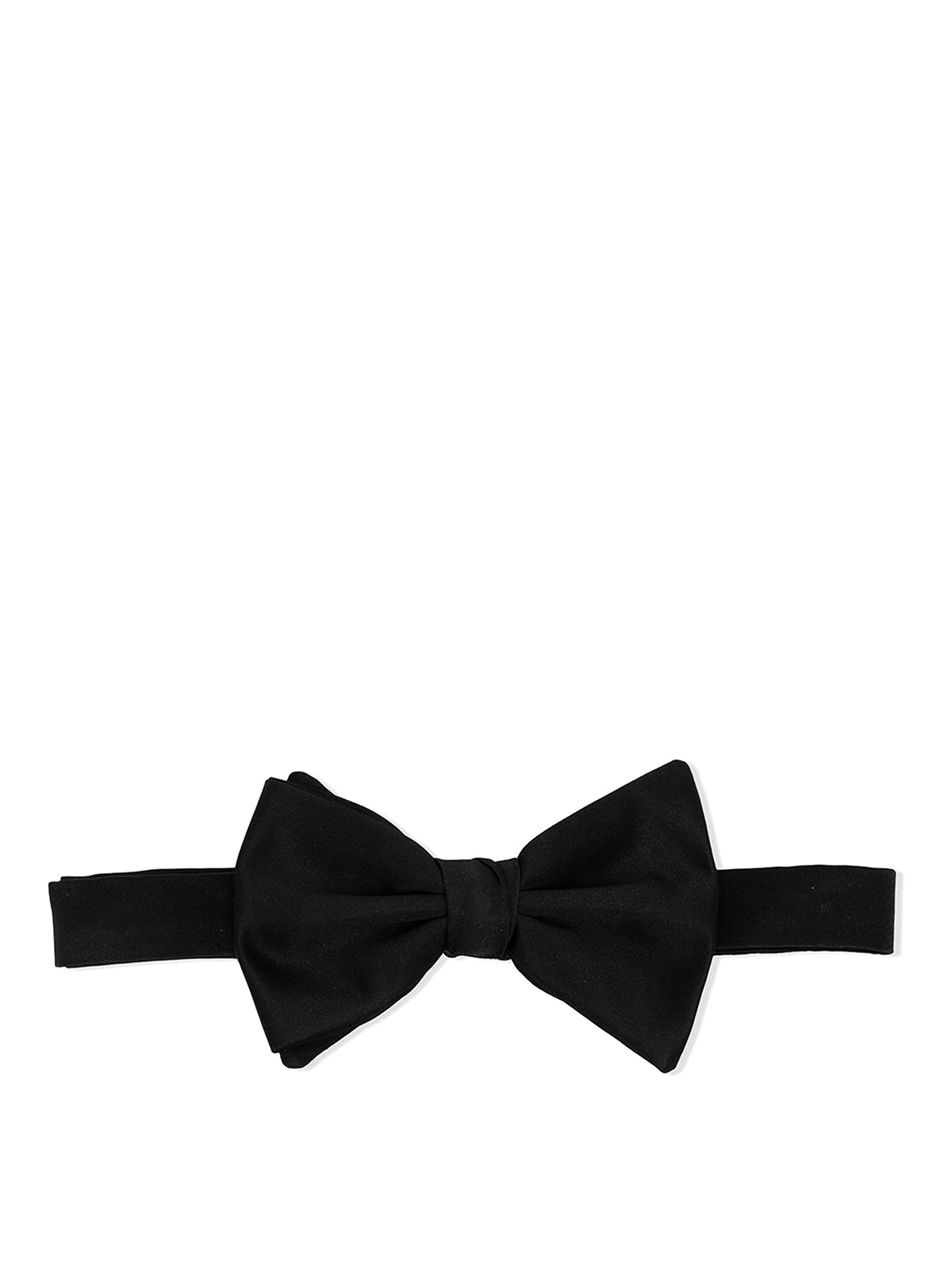 Shop Emporio Armani Silk Bow Tie In Black