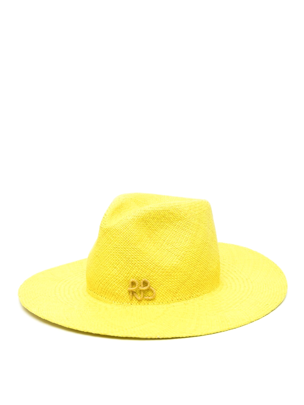 Shop Ruslan Baginskiy Fedora Straw Hat In Yellow