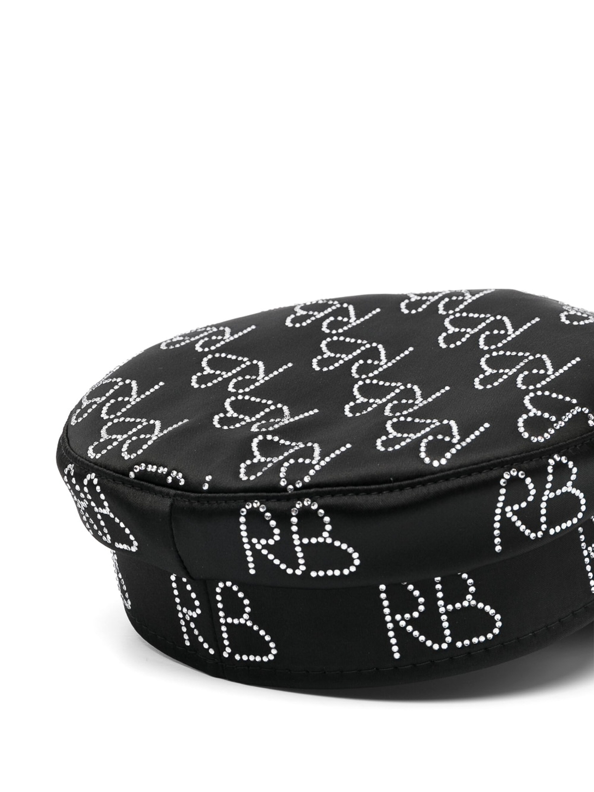 Shop Ruslan Baginskiy Baker Boy Logo Strass Hat In Black