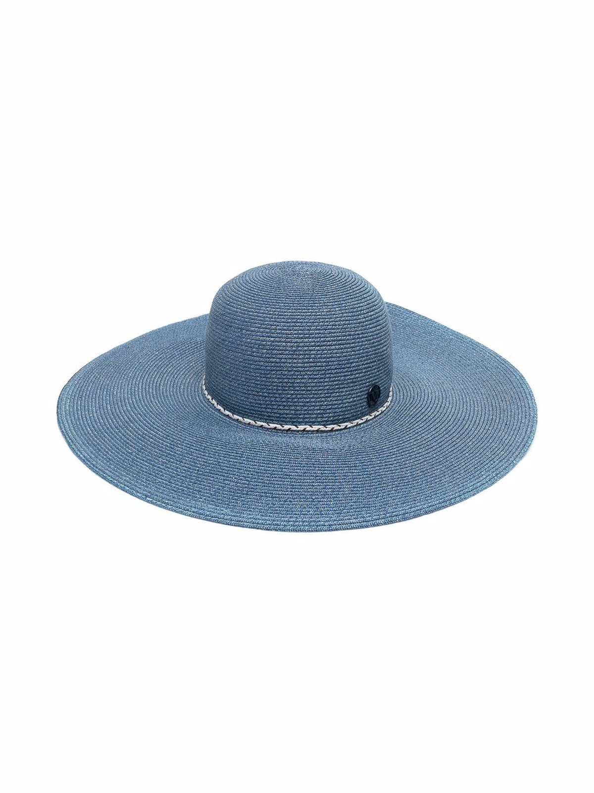 Shop Maison Michel Blanche Straw Hat In Azul