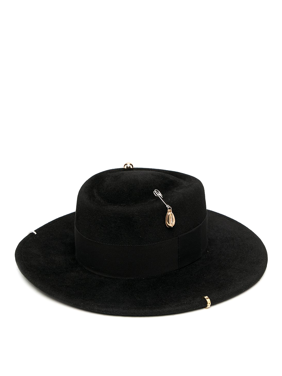 Shop Ruslan Baginskiy Gambler Felt Hat In Negro