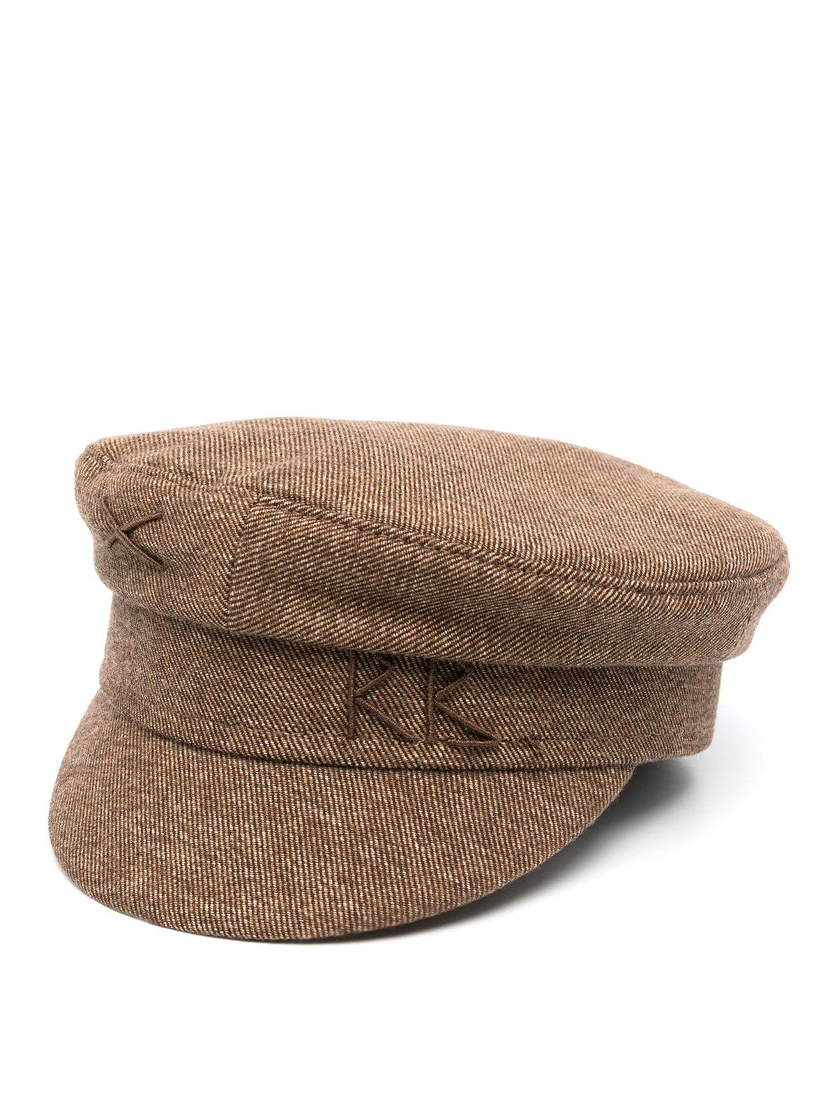 Ruslan Baginskiy Baker Boy Wool Cap In Brown