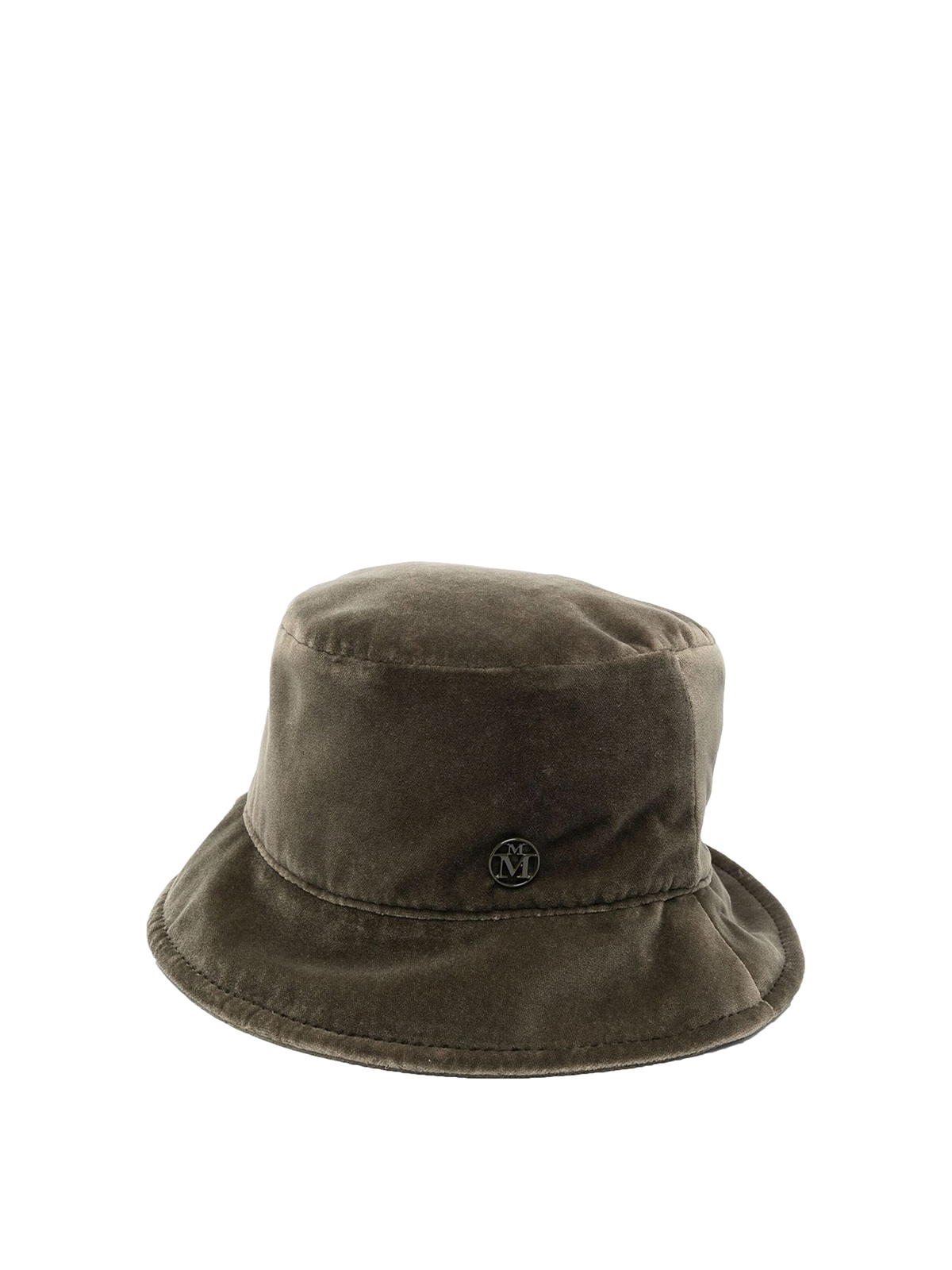 Maison Michel Jason Velvet Bucket Hat In Light Brown