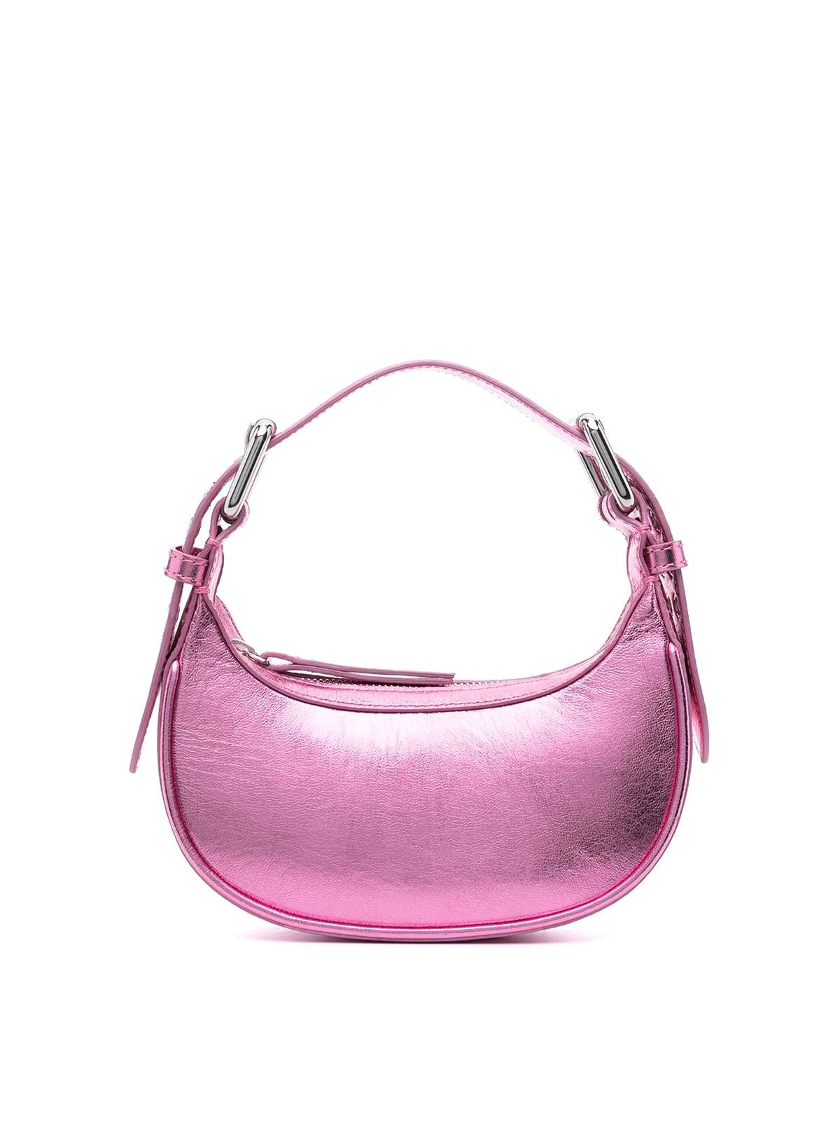 By Far Soho Mini Zipped Shoulder Bag In Pink
