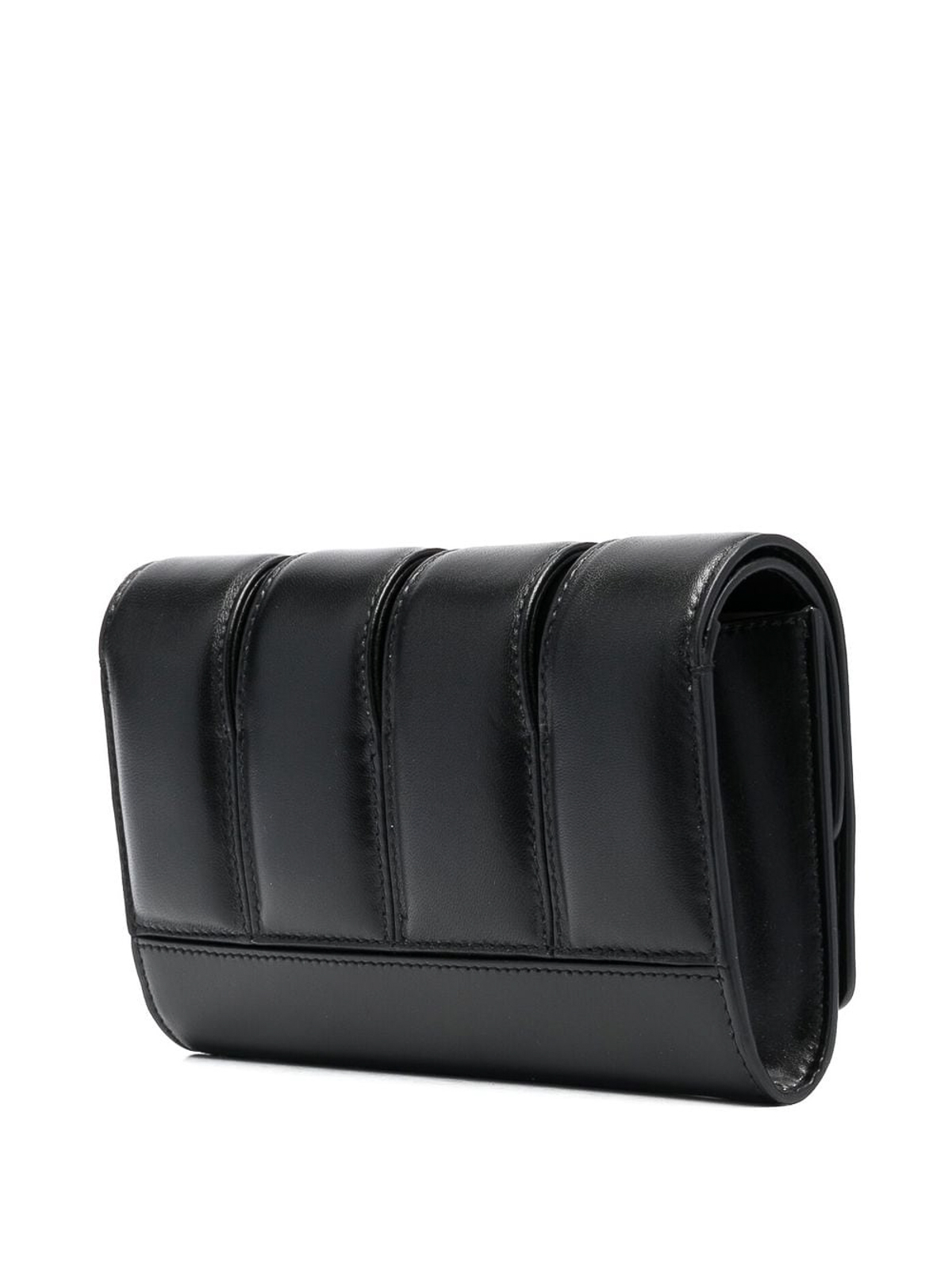 Shop Alexander Mcqueen The Slash Leather Clutch Bag In Black