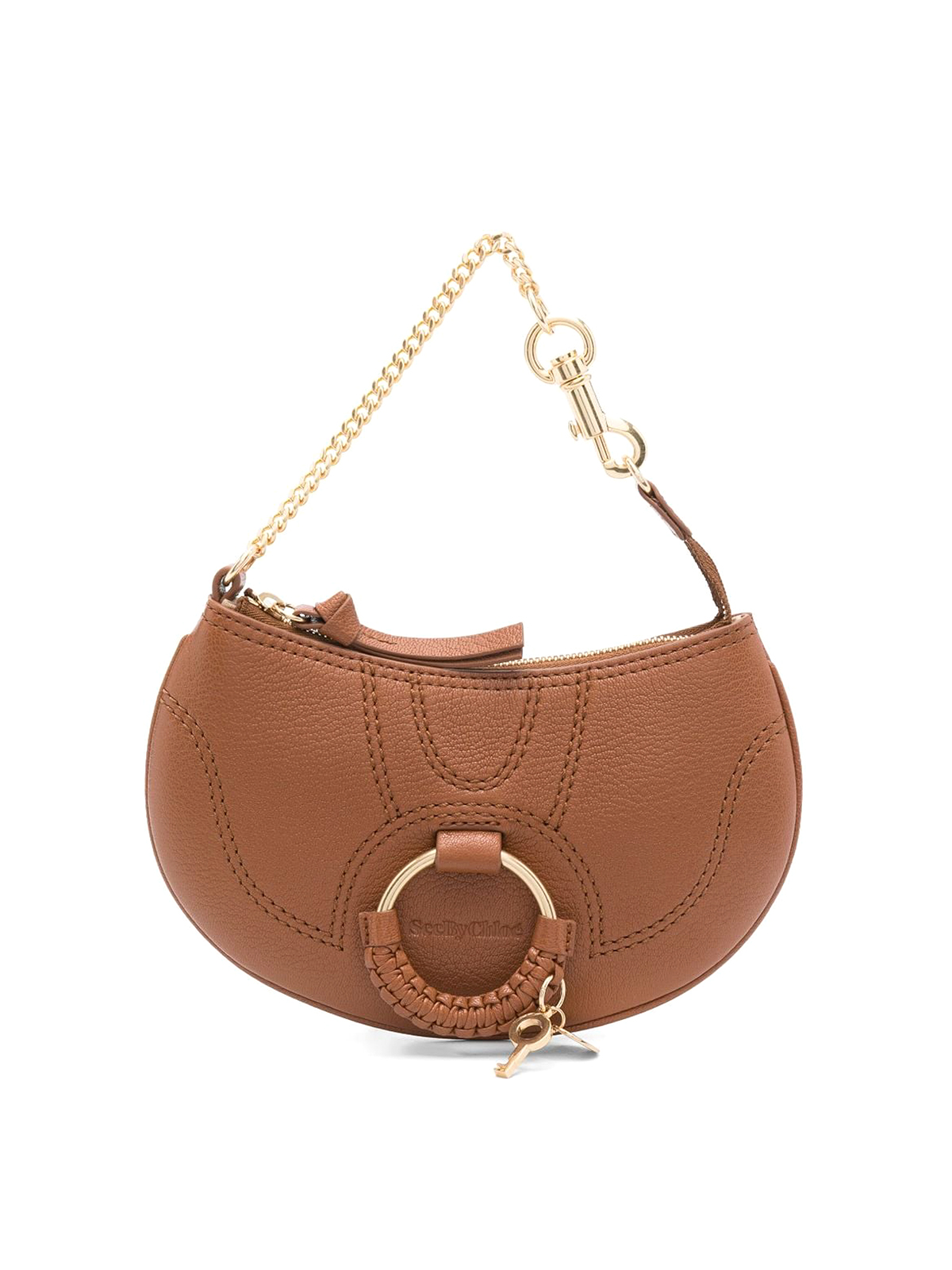 Shop See By Chloé Hana Leather Shoulder Bag In Brown