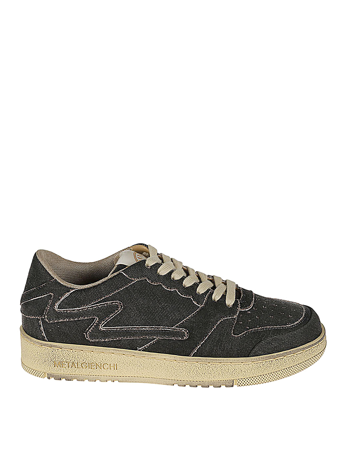 Shop Metalgienchi Icx Low Leather Sneakers In Black