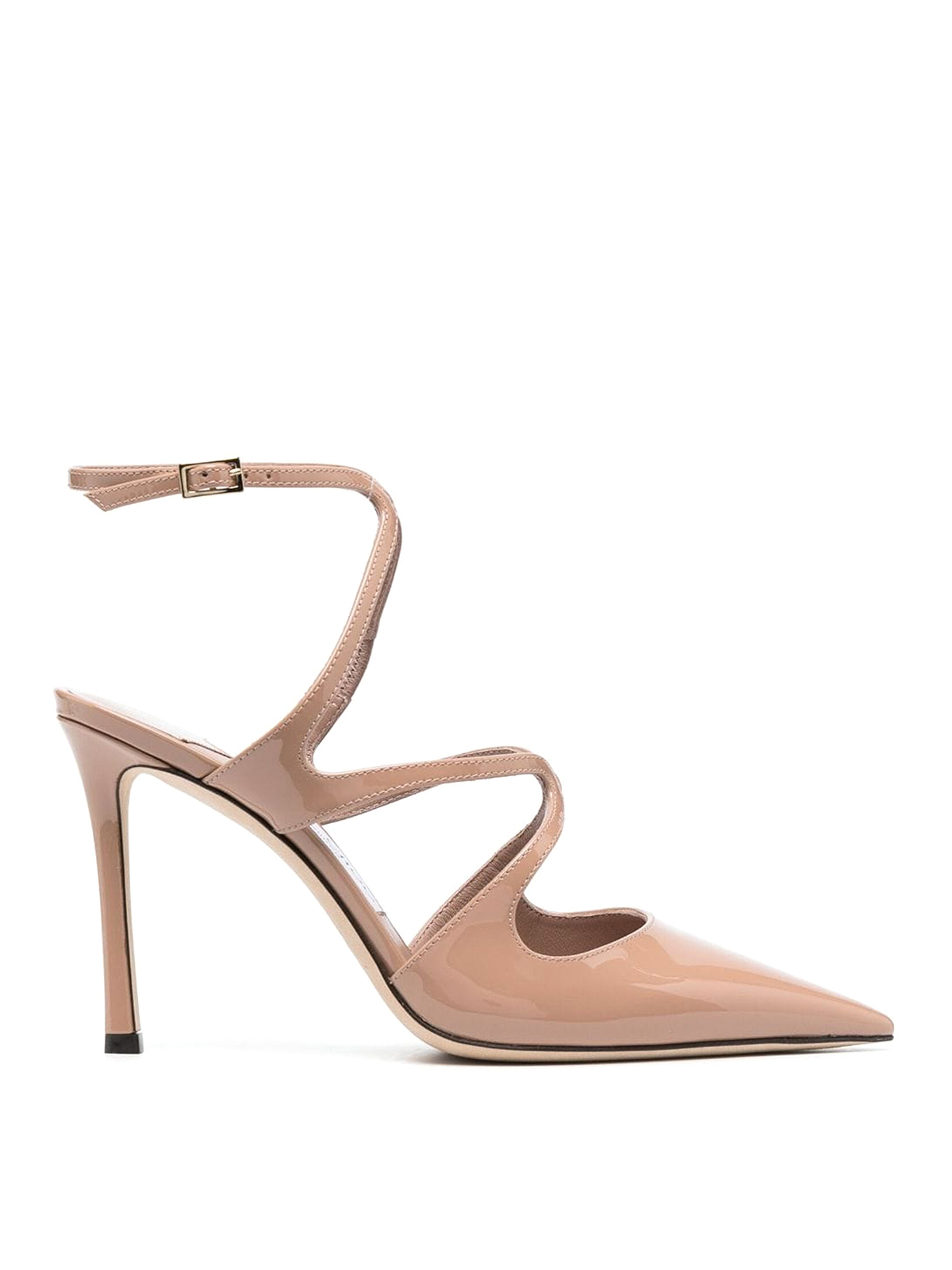 Shop Jimmy Choo Azia 95 Patent Leather Pumps In Light Pink