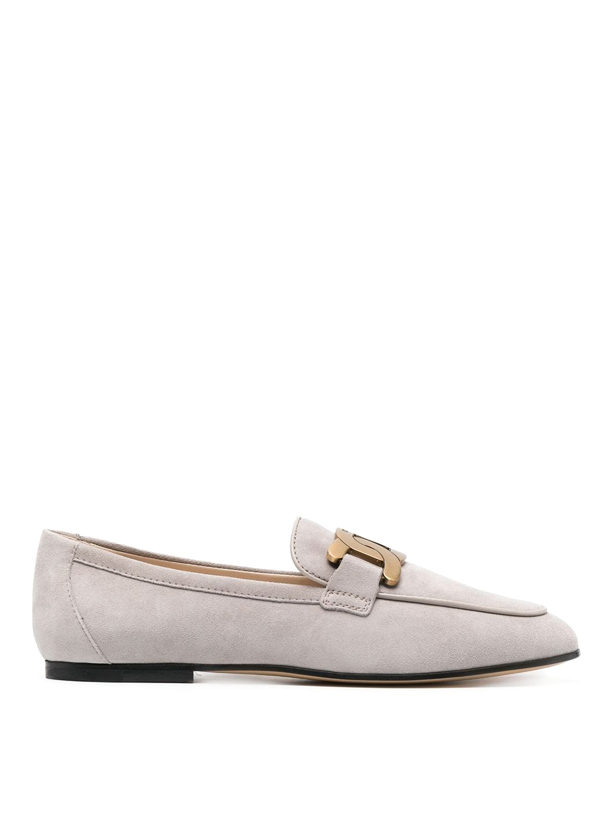 Tod's Kate Suede Loafers In Grey