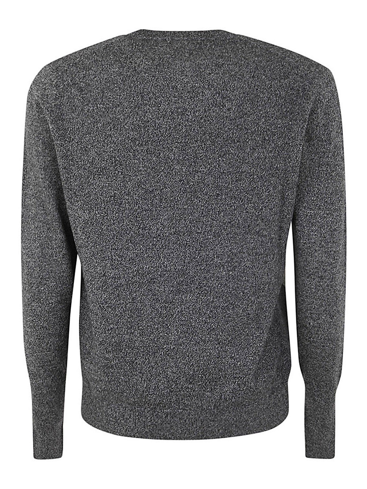 Shop Ballantyne V Neck Pullover In Grey