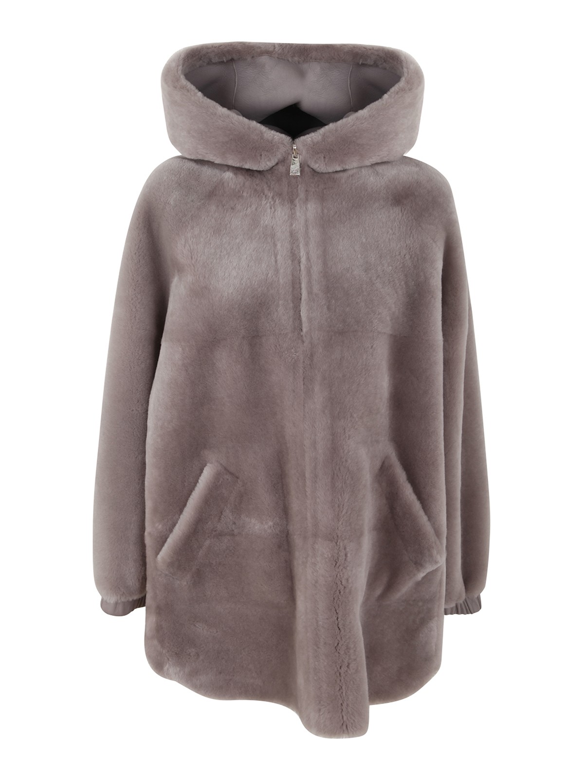 Shop Blancha Shearling Jacket In Grey
