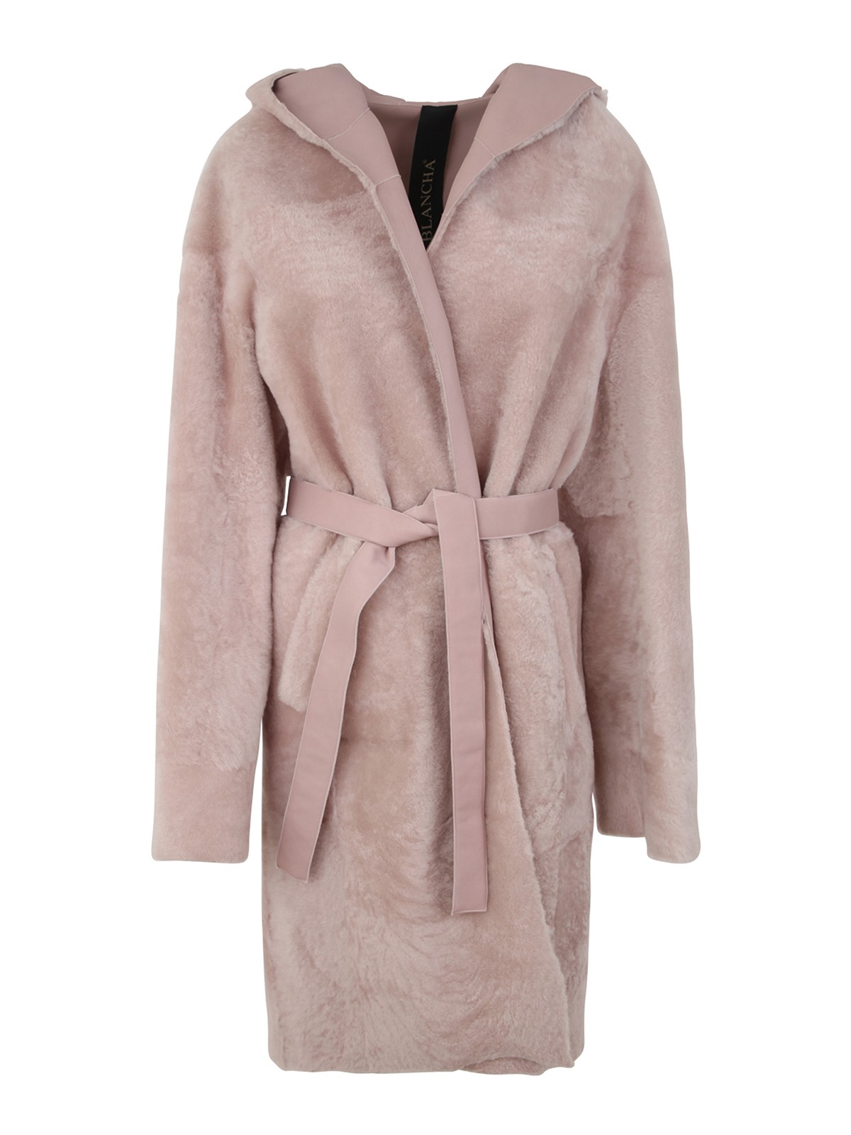 Shop Blancha Shearling Coat In Pink
