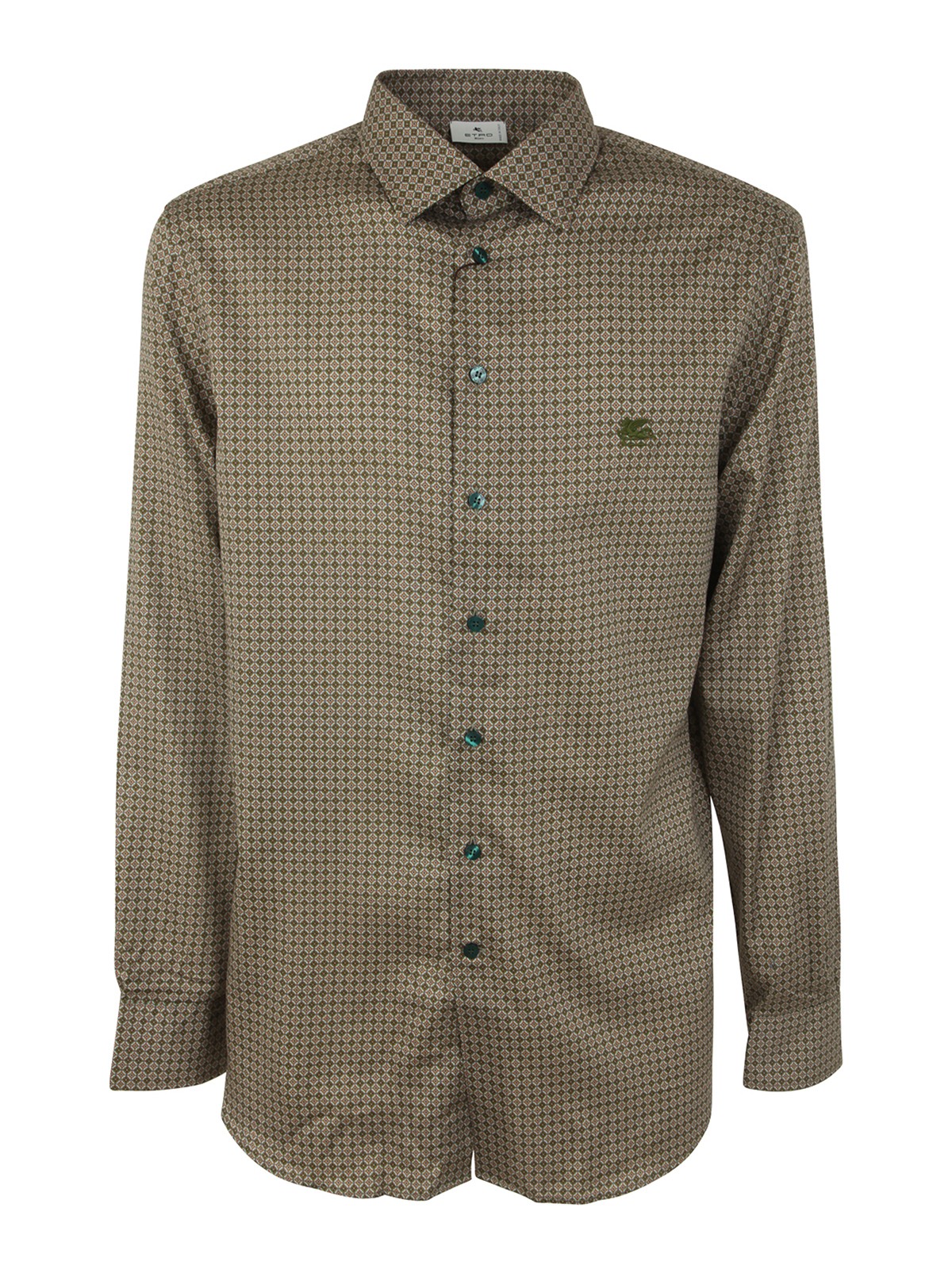 Shop Etro Roma Shirt With Logo In Green