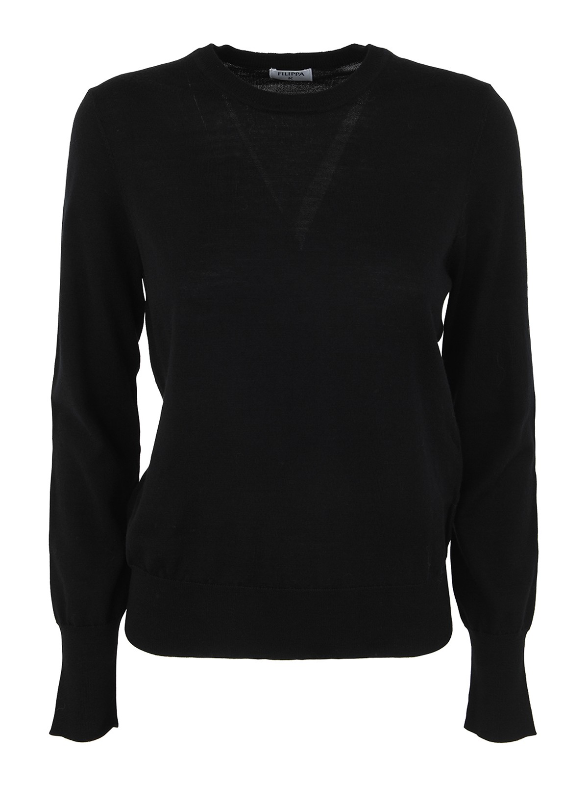 Filippa K Merino Round Neck Sweater In Black