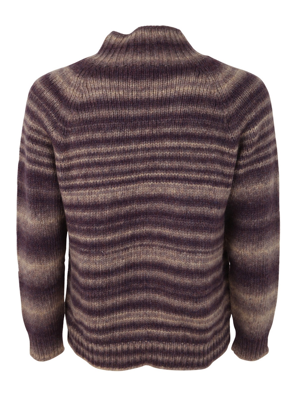 Shop Lardini Man Knit Sweater In Purple