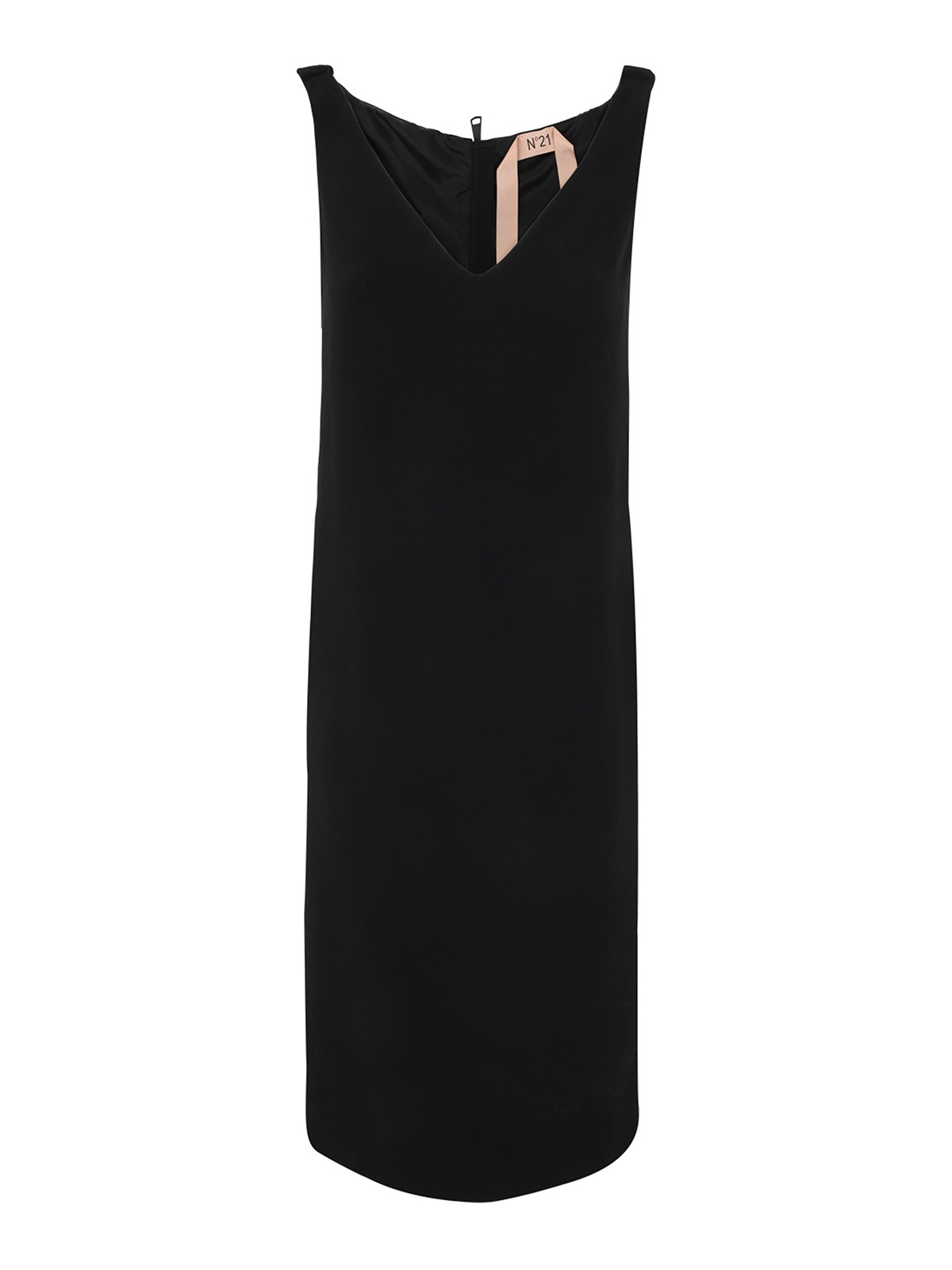 Shop N°21 V Neck Pencil Midi Dress In Black