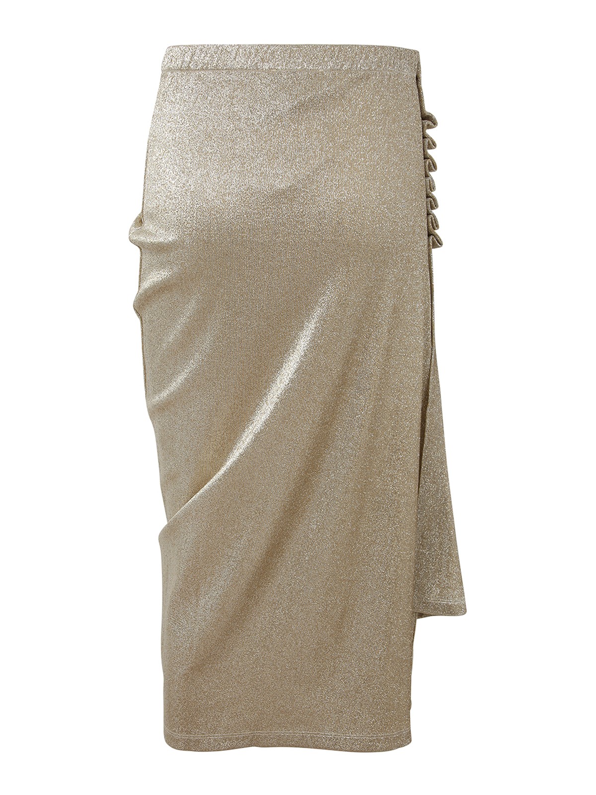 Shop Rabanne Jupe Long Skirt In Metallic
