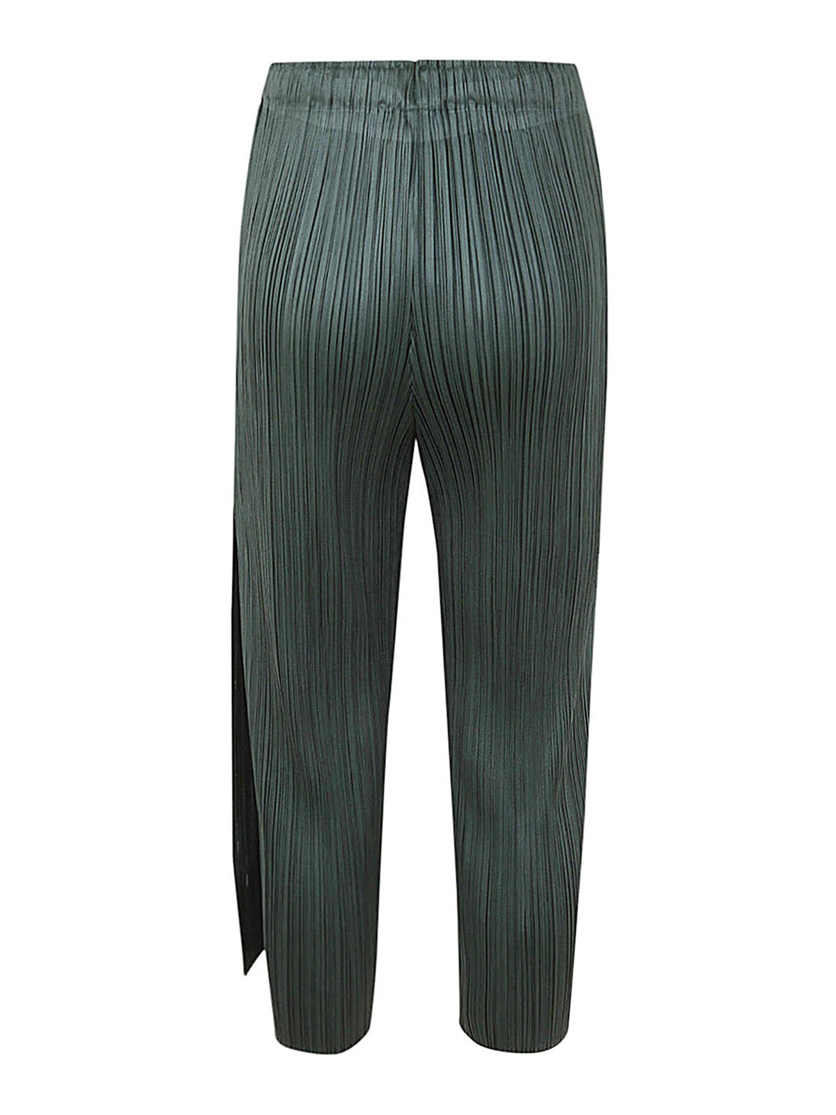 Shop Issey Miyake Pleated Trousers In Green