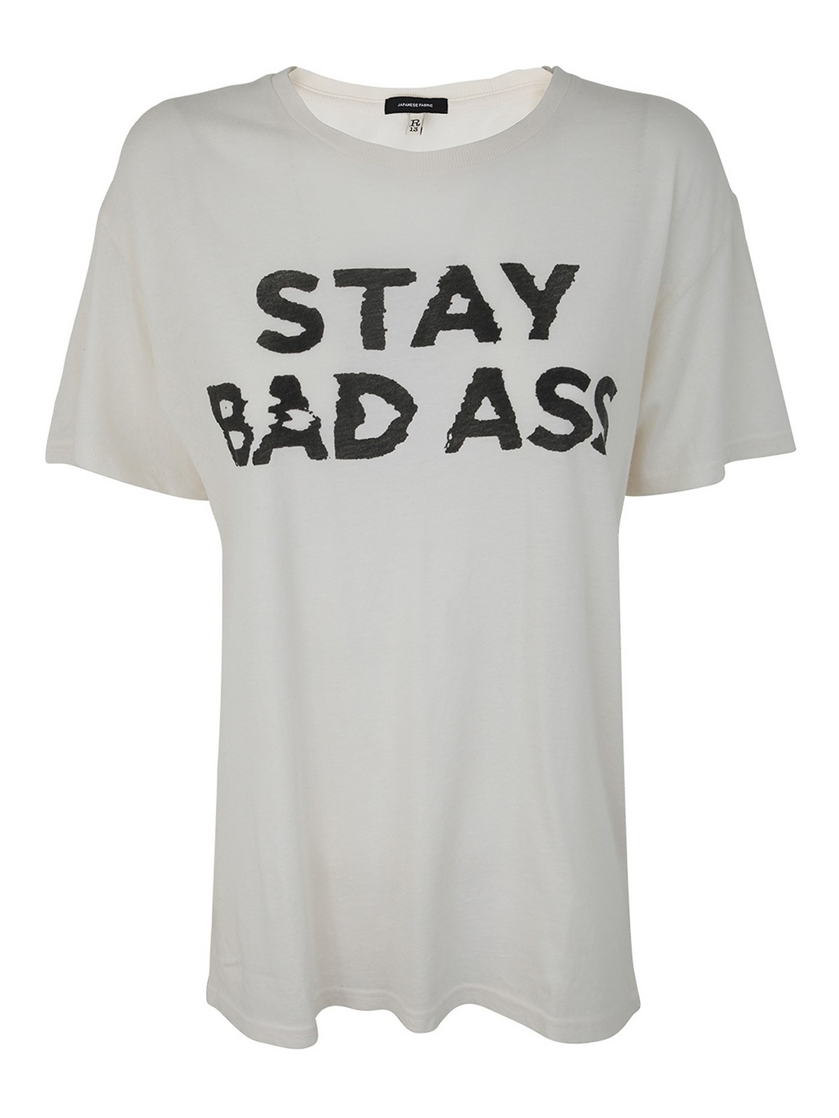 R13 Stay Badass Boy T-shirt In White