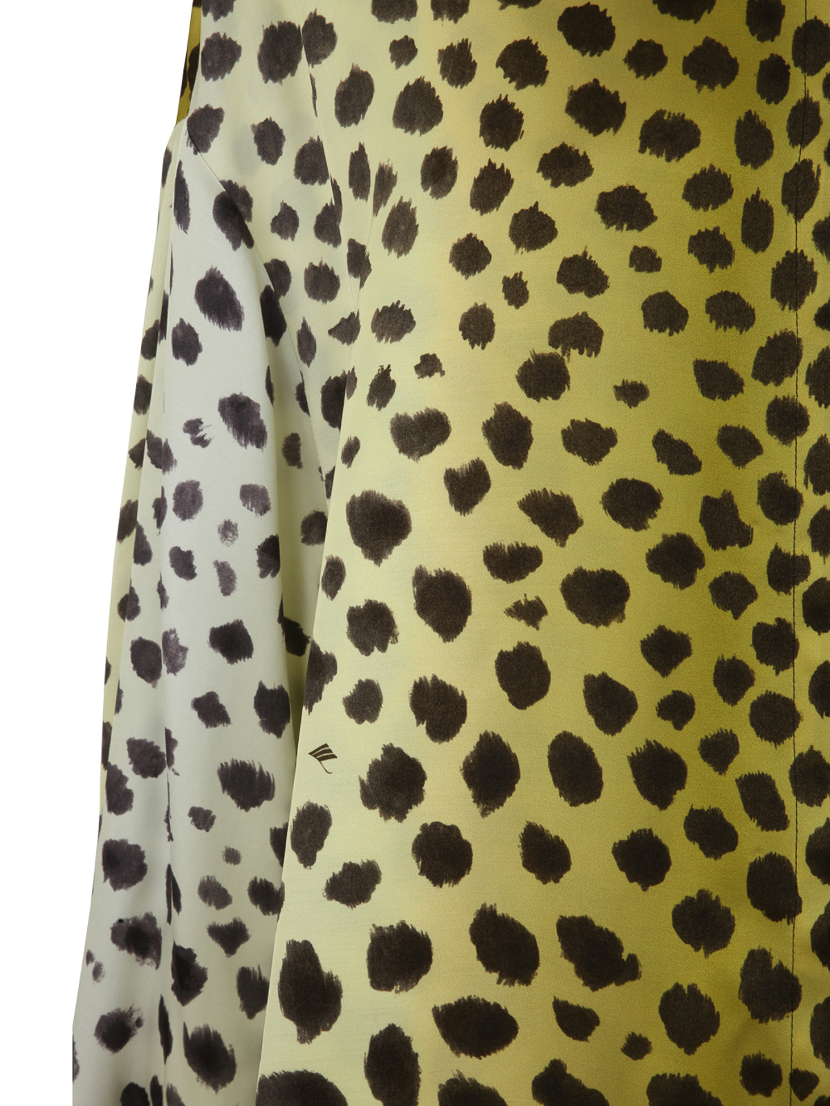 Shop Attico Kota Cheetah Printed Fluid Satin Shirt In Animal Print