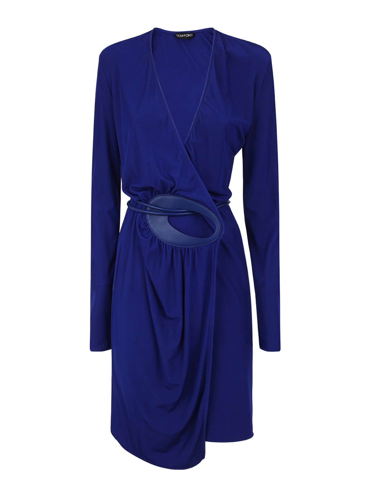 Shop Tom Ford Cut And Sewn Dress In Blue