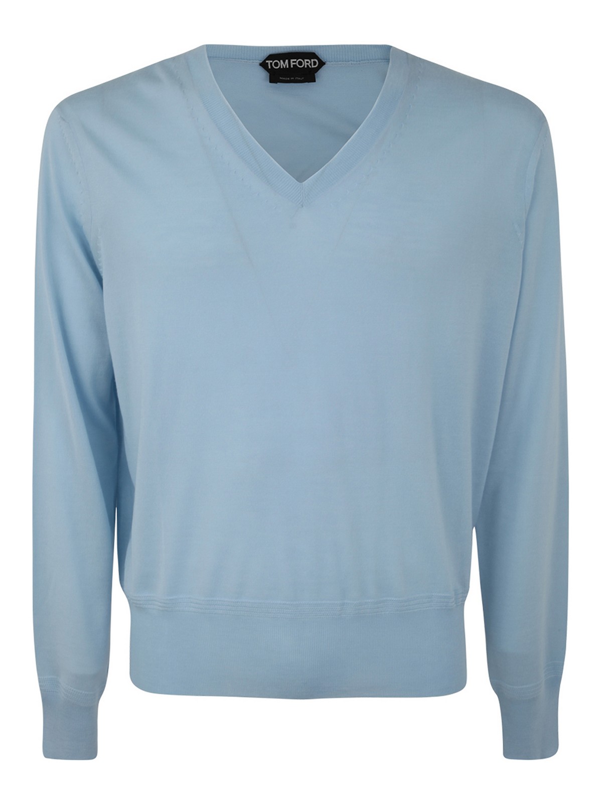 Tom Ford V Neck Sweater In Azul