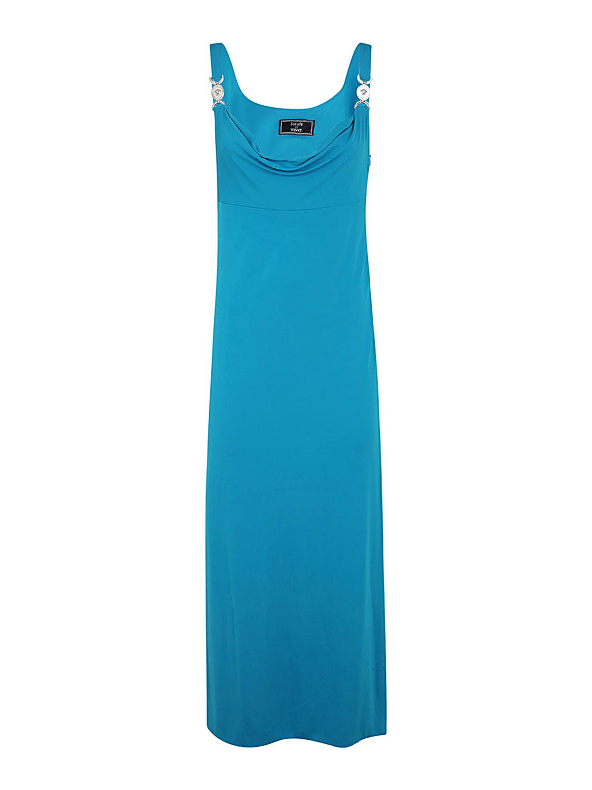 Shop Versace Gown Tessuto Jersey Opaco In Blue