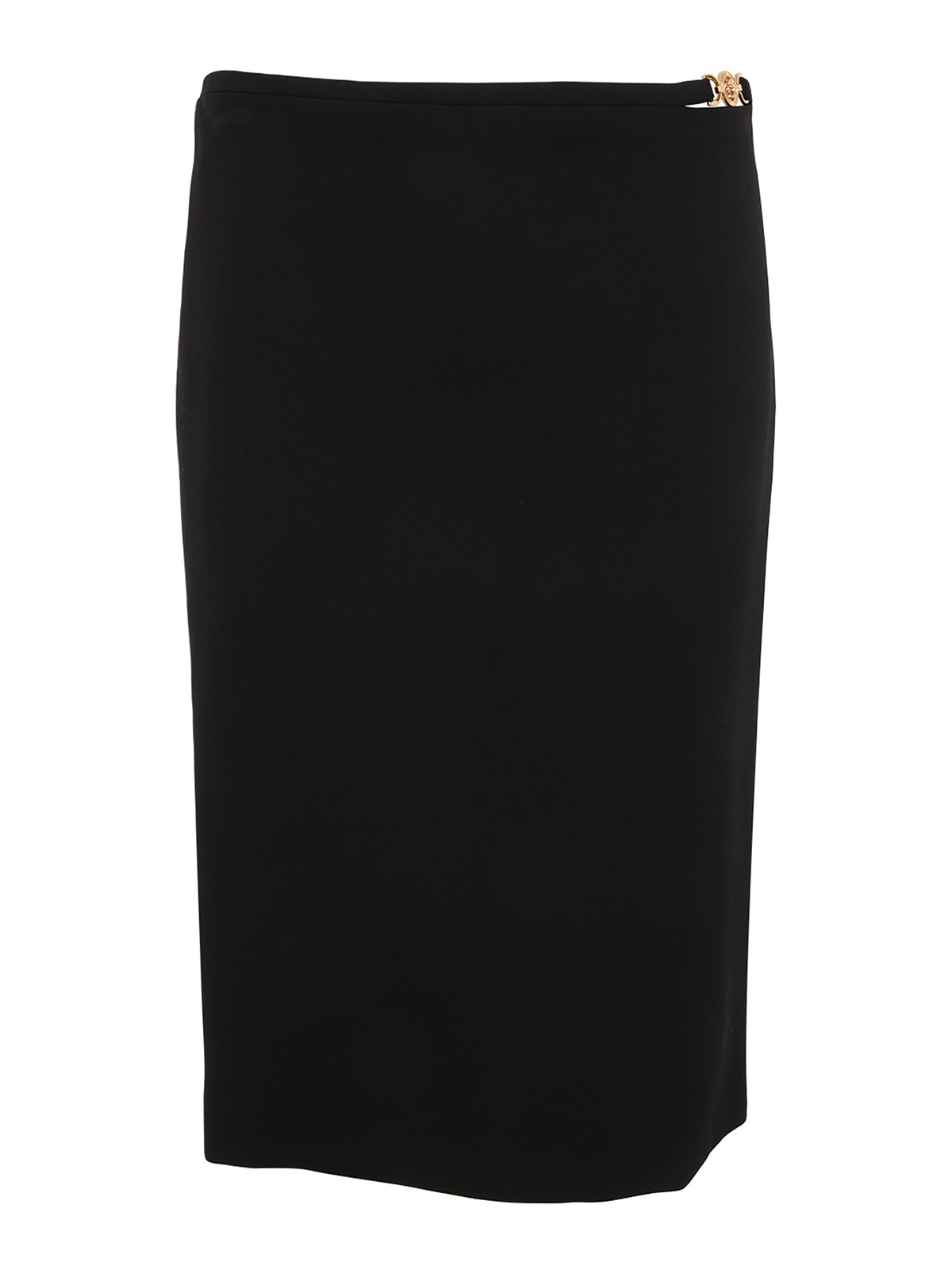 Shop Versace Skirt Stretch Wool Fabric In Negro