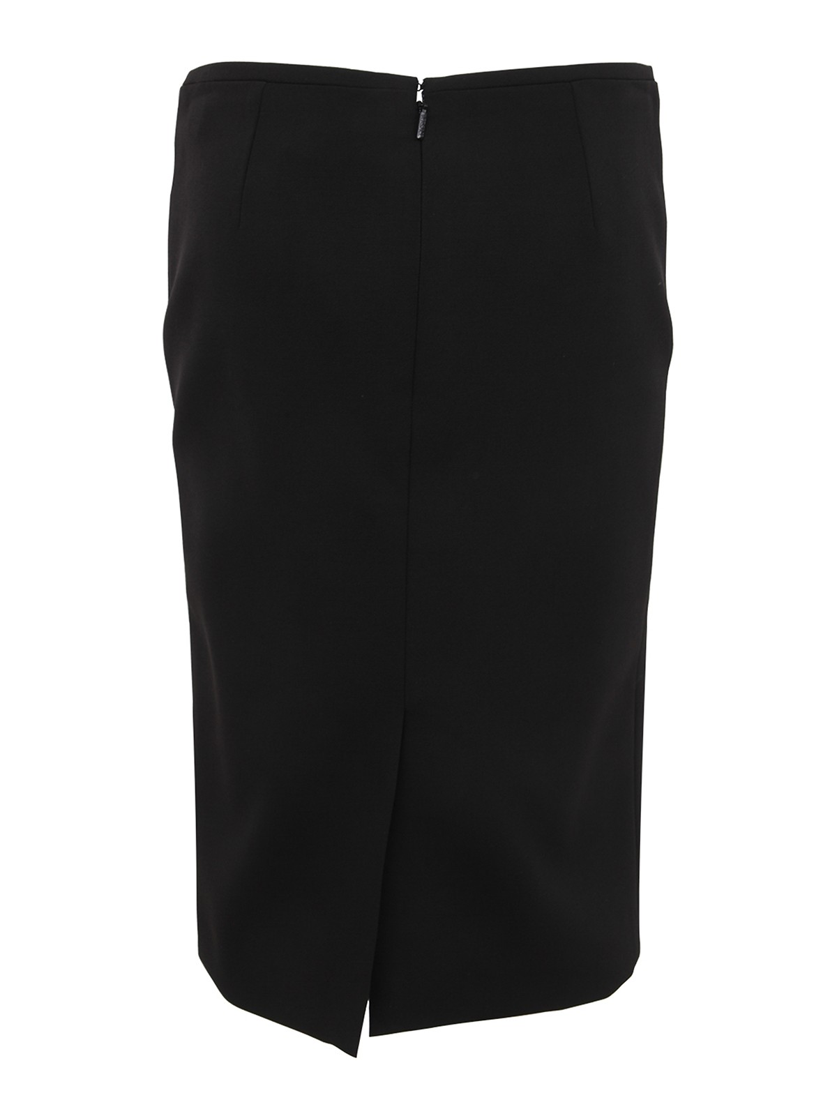 Shop Versace Skirt Stretch Wool Fabric In Negro