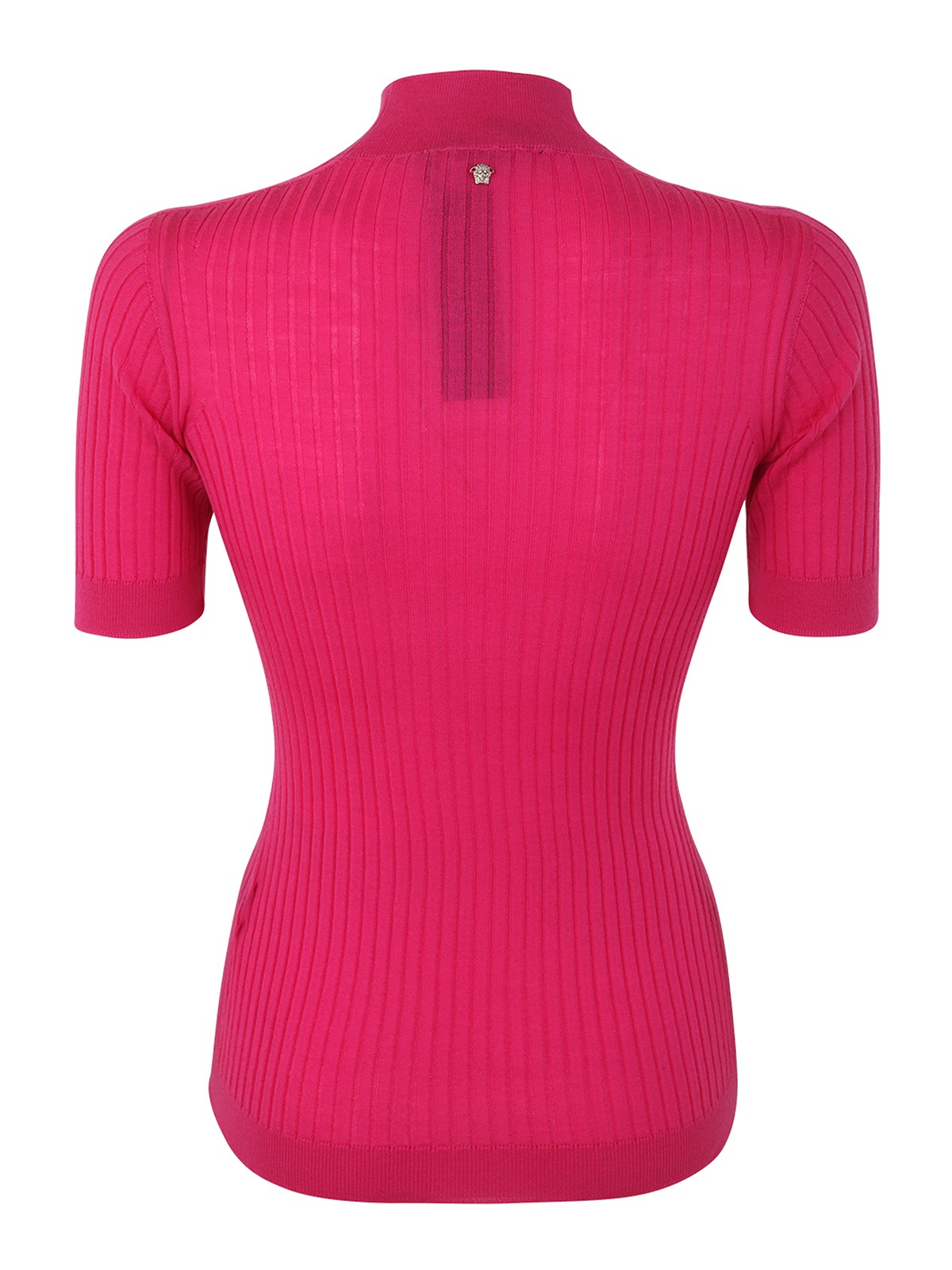 Shop Versace Crew Neck Sweater In Pink