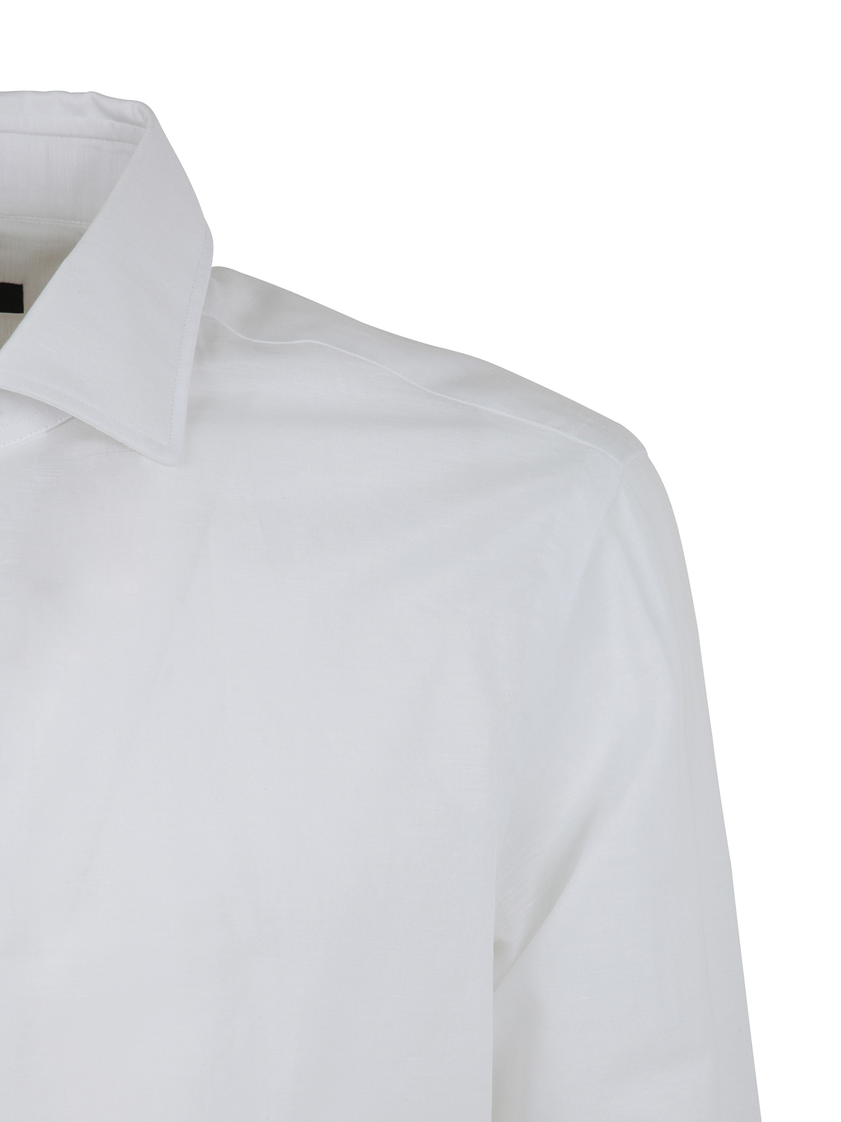 Shop Barba Cotton And Linen Shirt In White