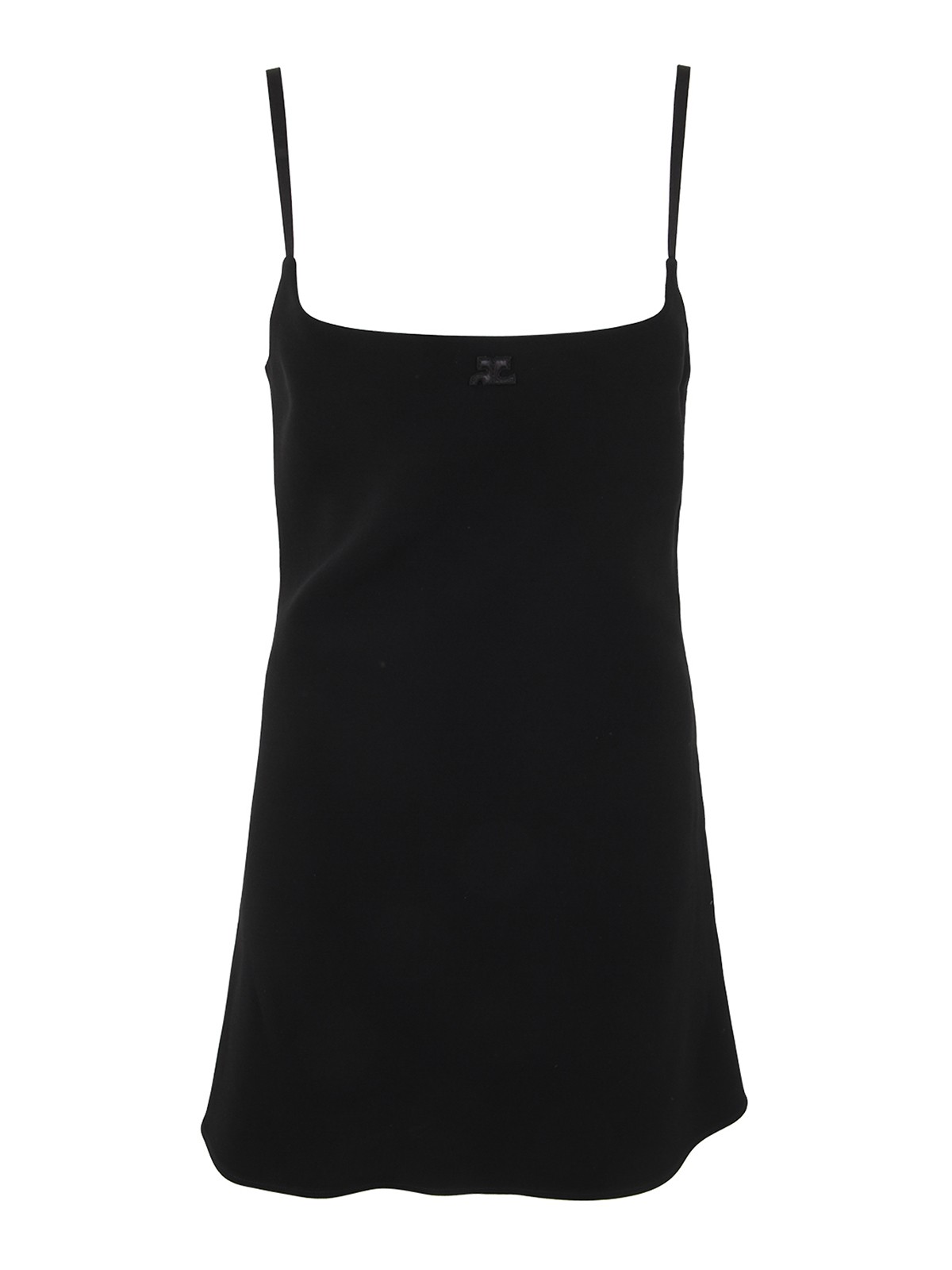 Shop Courrèges A-line Crepe Dress In Black
