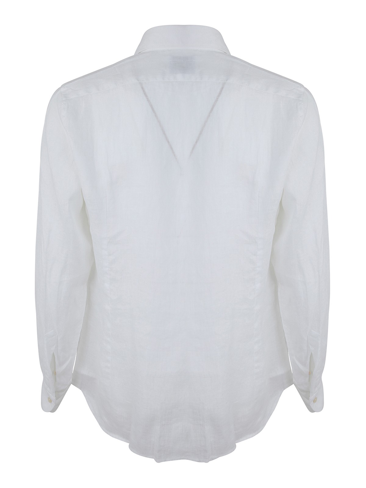 Shop Dnl Linen Classic Shirt In White