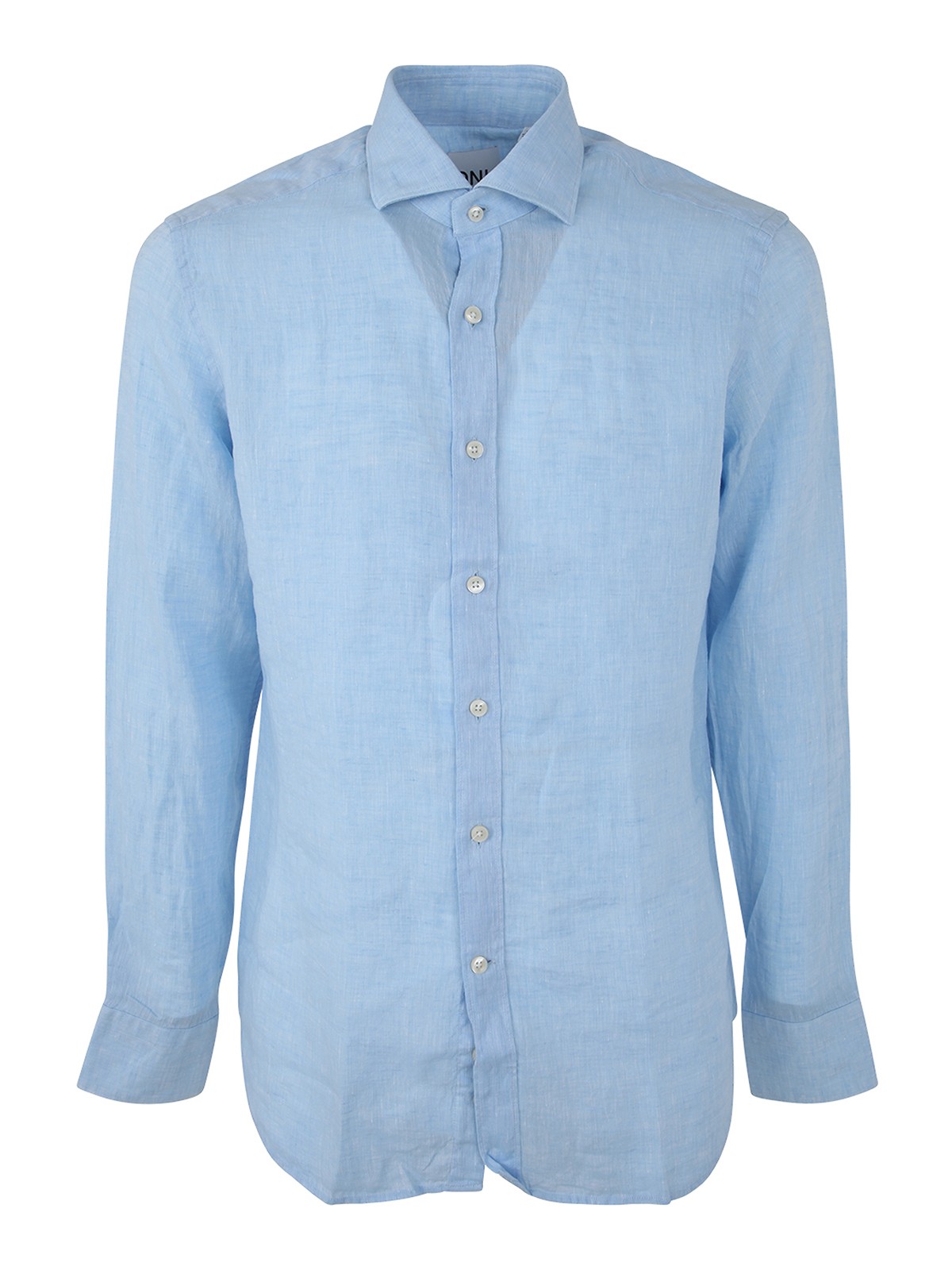 Shop Dnl Linen Classic Shirt In Blue