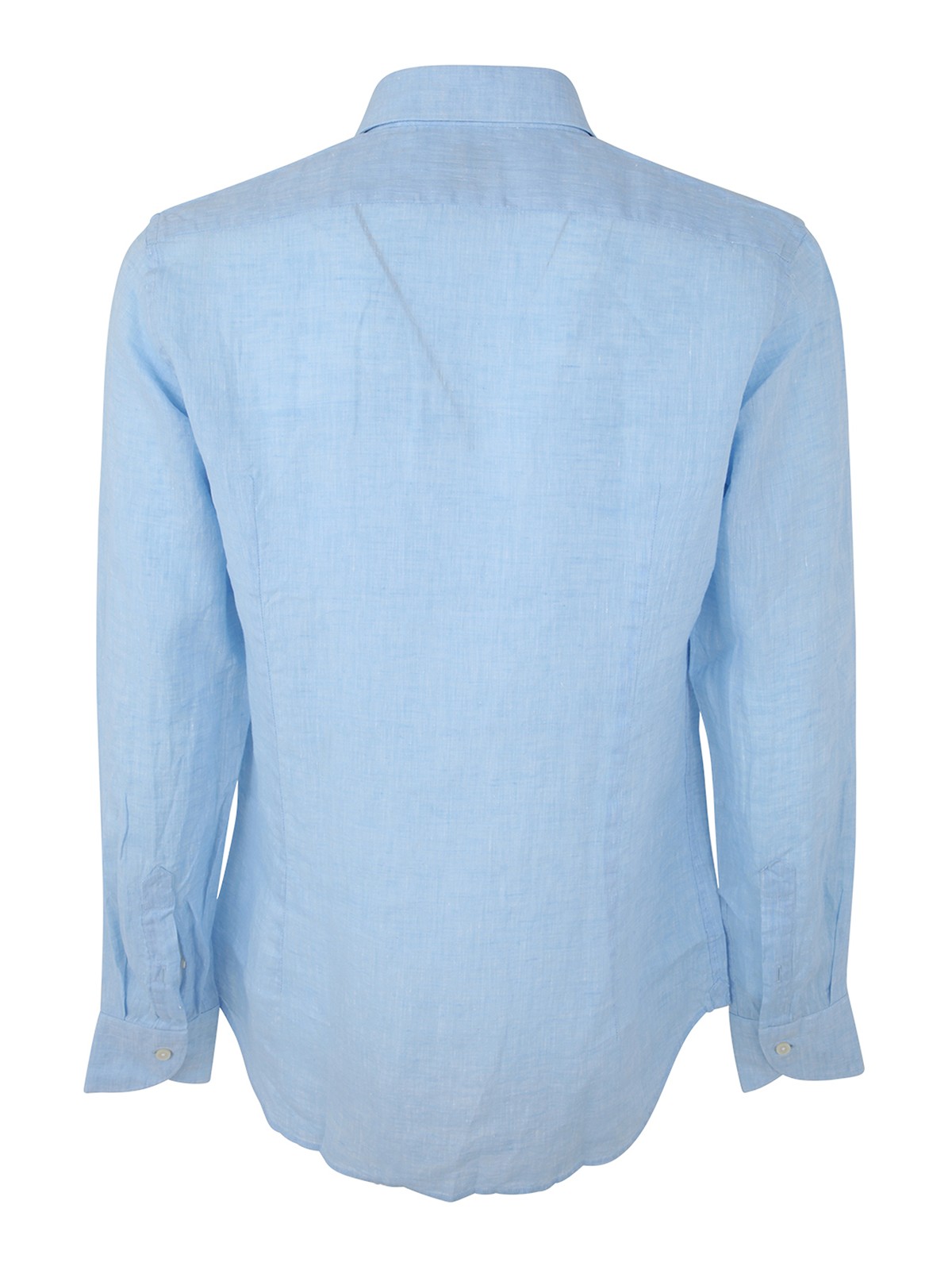 Shop Dnl Linen Classic Shirt In Blue