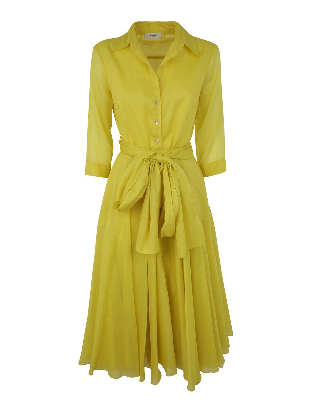 Nina 14.7 Cotton voille dress - Yellow - Women|3117140160120