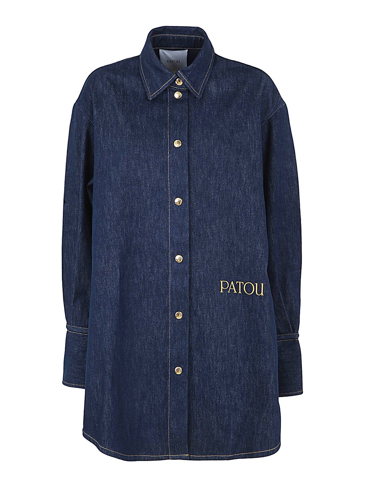 Shop Patou Oversize Shirt In Blue