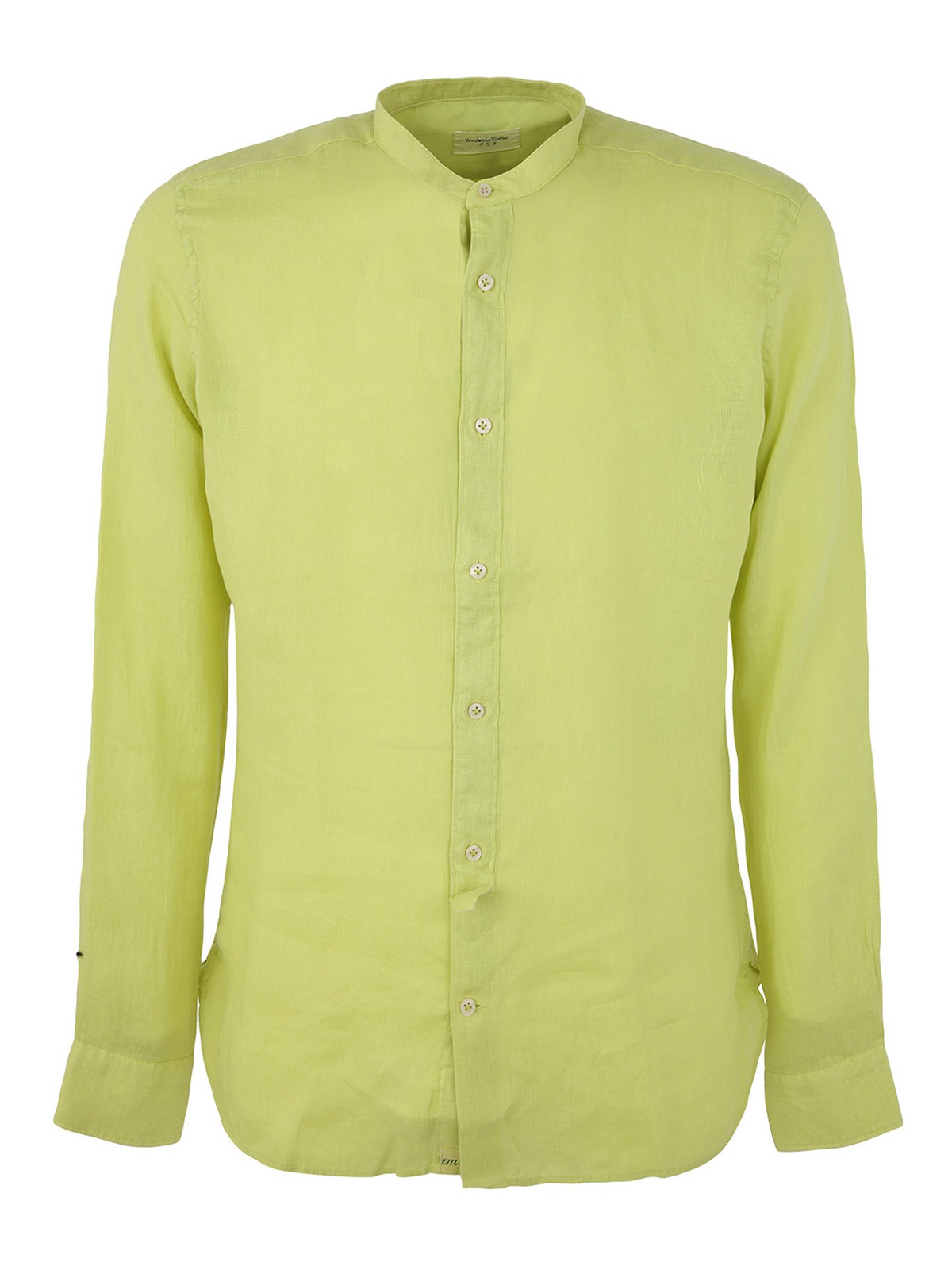Shop Tintoria Mattei Corean Collar Shirt In Green