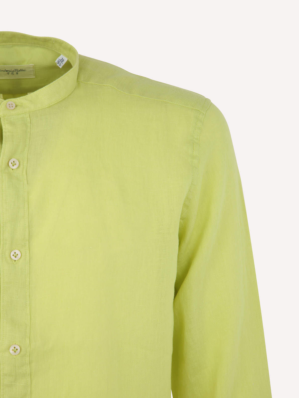 Shop Tintoria Mattei Corean Collar Shirt In Green