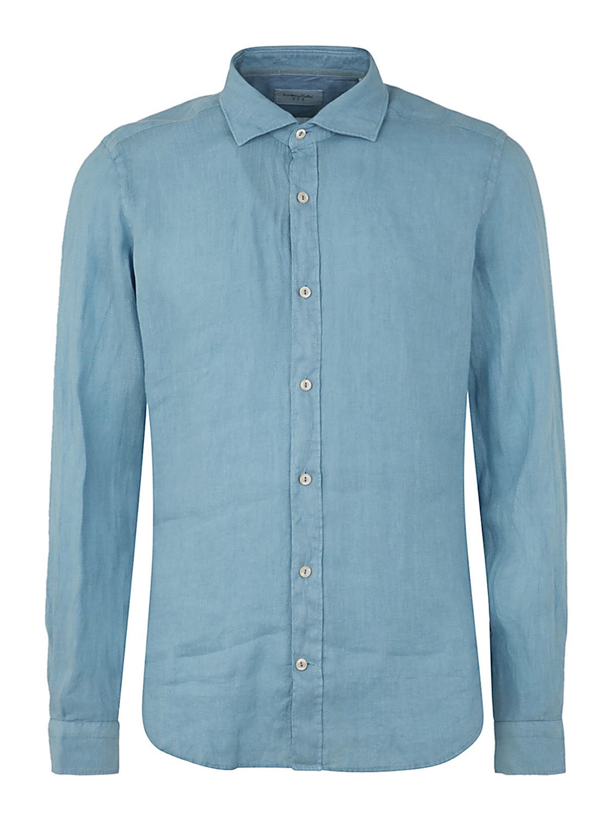 Shop Tintoria Mattei Linen Shirt In Blue
