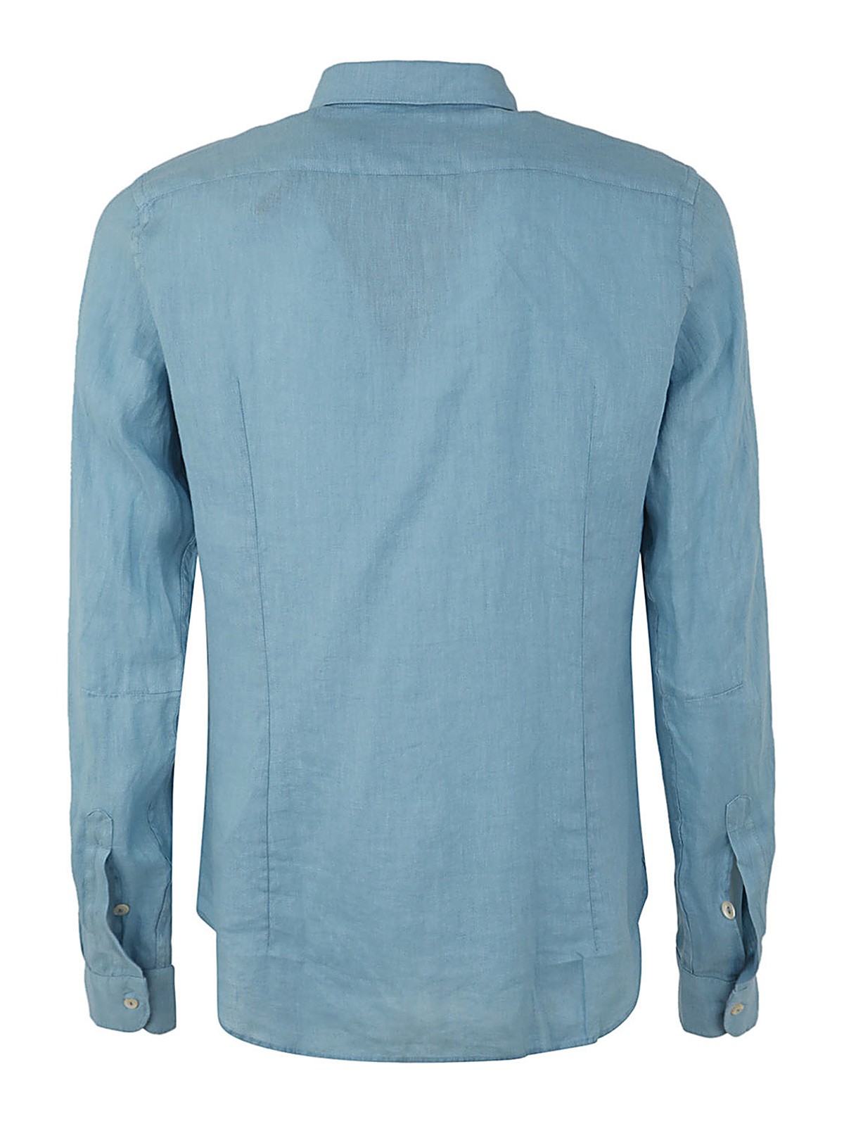Shop Tintoria Mattei Linen Shirt In Blue