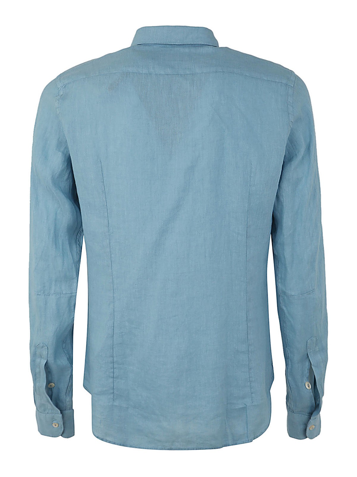 Tシャツ・カットソー TINTORIA MATTEI SS25 LINEN CLASSIC SHIRT (X66TNW UD2) Tintoria Mattei Linen Classic Shirt - Blue - Men | X66TNWUD2