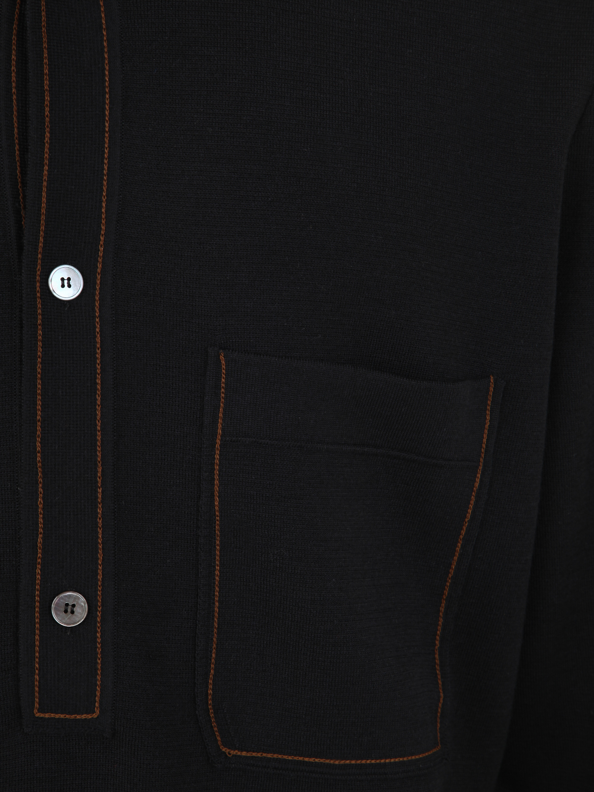 Shop Zegna Wool And Silk Long Sleeves Polo In Black