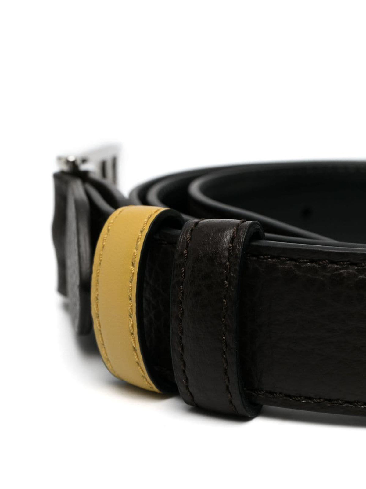 Shop Hogan Adjustable Double Belt In Brown