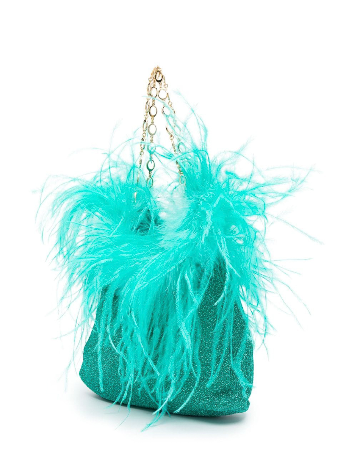 Shop Oseree Lumière Plumage Mini Bag In Blue